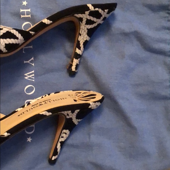 Hollywould black and white peep toe pumps - Picture 7 of 8